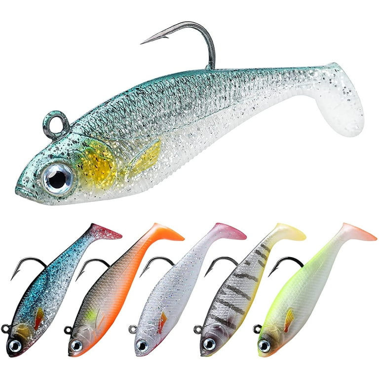 Paddle Tail Swimbaits for Bass Fishing, Shad or Tadpole Lure with