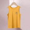 thumbnail image 5 of Babcutegg Classic Stripe Sleeveless Top for Kids – Lightweight Summer Base Layer T-Shirt with Round Neck, Breathable Cotton Blend, Versatile Casual Wear Yellow Size 11-12, 5 of 8