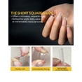 thumbnail image 3 of RUBY VIBE CO Short Square Clear Press On Nail Tips, 240 Pieces Real Short Press On Nails Extensions, 3 of 9