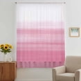 thumbnail image 3 of Pink White Ombre Sheer Curtains 84 Inches Long, Romantic Funny Abstract Striped Lines Light Filering Curtains, Breathable Simi Curtain Privacy Drapes for Living Room Bedroom Window Treatment, 3 of 9