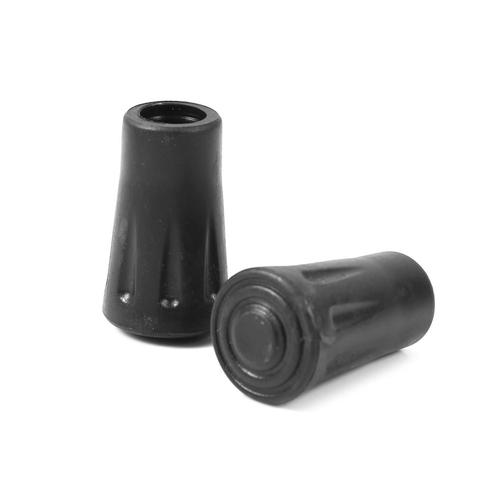 Mgaxyff cane protector, rubber end cap,12pcs Black Rubber Long Head Rod