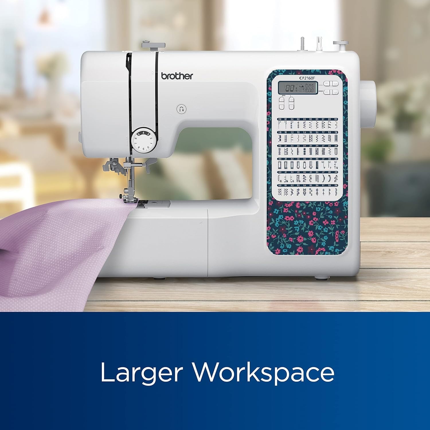 Brother CP2160F Computerized Sewing Machine with 60 Built-In Stitches, LCD Display, 7 Included Feet, and SA520 Water Soluble Stabilizer