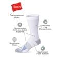 thumbnail image 7 of Hanes Men's Compression Crew Socks, 2-Pack, Sizes 6-12, 7 of 7