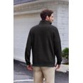 thumbnail image 3 of Pinspark Men's Quarter Zip Pullover Long Sleeve Mock Neck Sweatshirts with Pockets Thermal Midweight Polo Shirt Relaxed Fit, 3 of 6