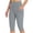 Gray, variant on Capri Pants for Women High Waisted Workout Yoga Pants Stretch Athletic Jogger Capris Cropped Pants Short Pants Trousers,L,Gray