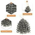 thumbnail image 3 of Lakihair 8inch Passion Twist Crochet Hair for Black Women 3PCS Curly Braiding Hair Crochet Braids (Grey), 3 of 6