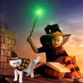 thumbnail image 3 of Conjunto de disfraz de gato, alas de murciélago, sombrero de mago, capa, disfraz de mascota de Halloween de 2 piezas, disfraz de cachorro de gato, fiesta de calabaza de Halloween, Cosplay Sailing  Electrónica, 3 of 5