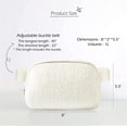 thumbnail image 5 of Sherpa Belt Bag for Women, Fleece Belt Bag Waterproof Fanny Packs Dupes with Adjustable Strap for Workout Running Travelling Hiking-Ivory Fleece, 5 of 6
