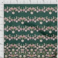 thumbnail image 1 of Soimoi Green Poly Georgette Fabric Flowerpecker & Floral Panel Print Fabric by Yard 42 Inch Wide, 1 of 5