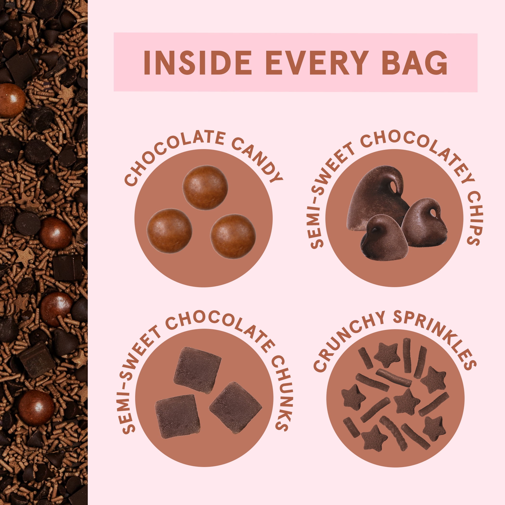 Fancy Sprinkles Chocolate Lovers Baking Confetti with Sprinkles and Chocolate Pieces, 7 oz Bag