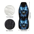 thumbnail image 7 of Yuyamidu Blue Flame Skull Car Front Seat Covers Soft Car Seat Cover Easy Installation Breathable Front Seat Cover Protection Interior Accessories Universal for Auto Truck Van SUV 2 Pcs, 7 of 7