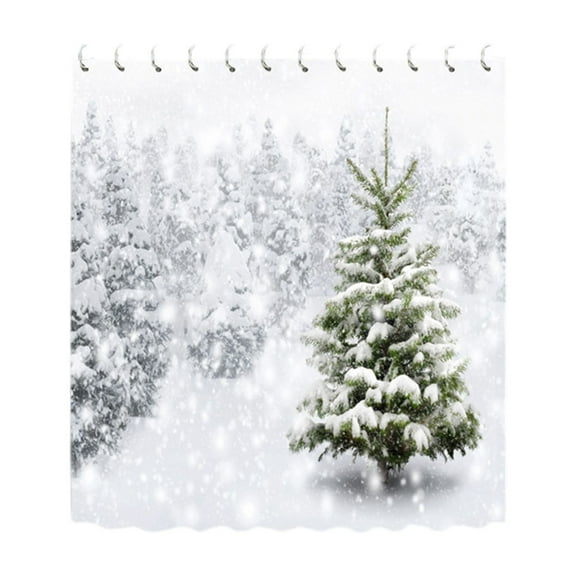 Jubipavy Shower Curtain Christmas Shower Curtain Shower Curtain Proof Shower Curtain Bathroom Dry And Wet Separation Shading Warm Shower Curtain