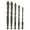 Silver, variant on Ngheia 5-Piece Four Flute Serrated Eccentric Drill Bit Set, for Wood and Metal Drilling, New Design for Efficient Cutting, Diy & Professional Use (1 Set)