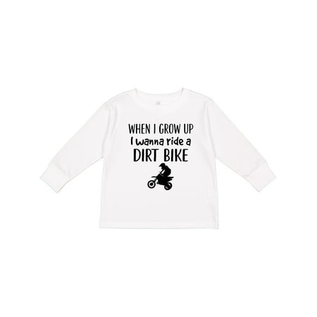 

Inktastic Motocross Dirt Biking Future Dirt Biker Gift Toddler Boy or Toddler Girl Long Sleeve T-Shirt