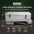 thumbnail image 3 of Domain Shelters 117 Gallon Outdoor Patio Storage Deck Box, Gray/Black, 3 of 10