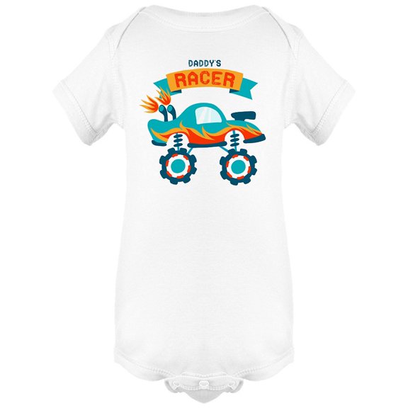 Daddys Racer Monster Truck Bodysuit Baby's -Image by Shutterstock