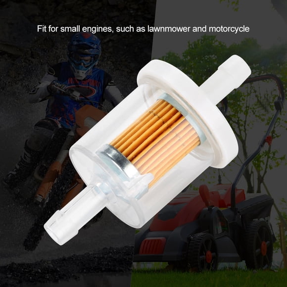 10pcs 1/4inch Plastic Inline Fuel Filters, Remove Iron Oxide Dust Impurities for Small Engine, with Compatible 493629 691035 5065D 49019 7001, for Lawnmower Motorcycle
