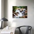 thumbnail image 3 of JRXY Alluvial Fan Waterfall Rocky Mountain National Park Landscape Canvas Wall Art 20x16 Inches 16x12in, 3 of 4