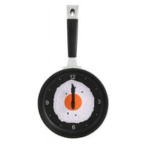 Frying Pan Clock with Fried Egg - Novelty Hanging Kitchen Cafe Wall Clock Kitchen ABS5916
