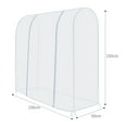thumbnail image 2 of Garment Rack Cover Transparent PEVA Rail Rack Cover Clear Zip Clothing Dustproof Waterproof Bag Apparel Storage Display, 2 of 6