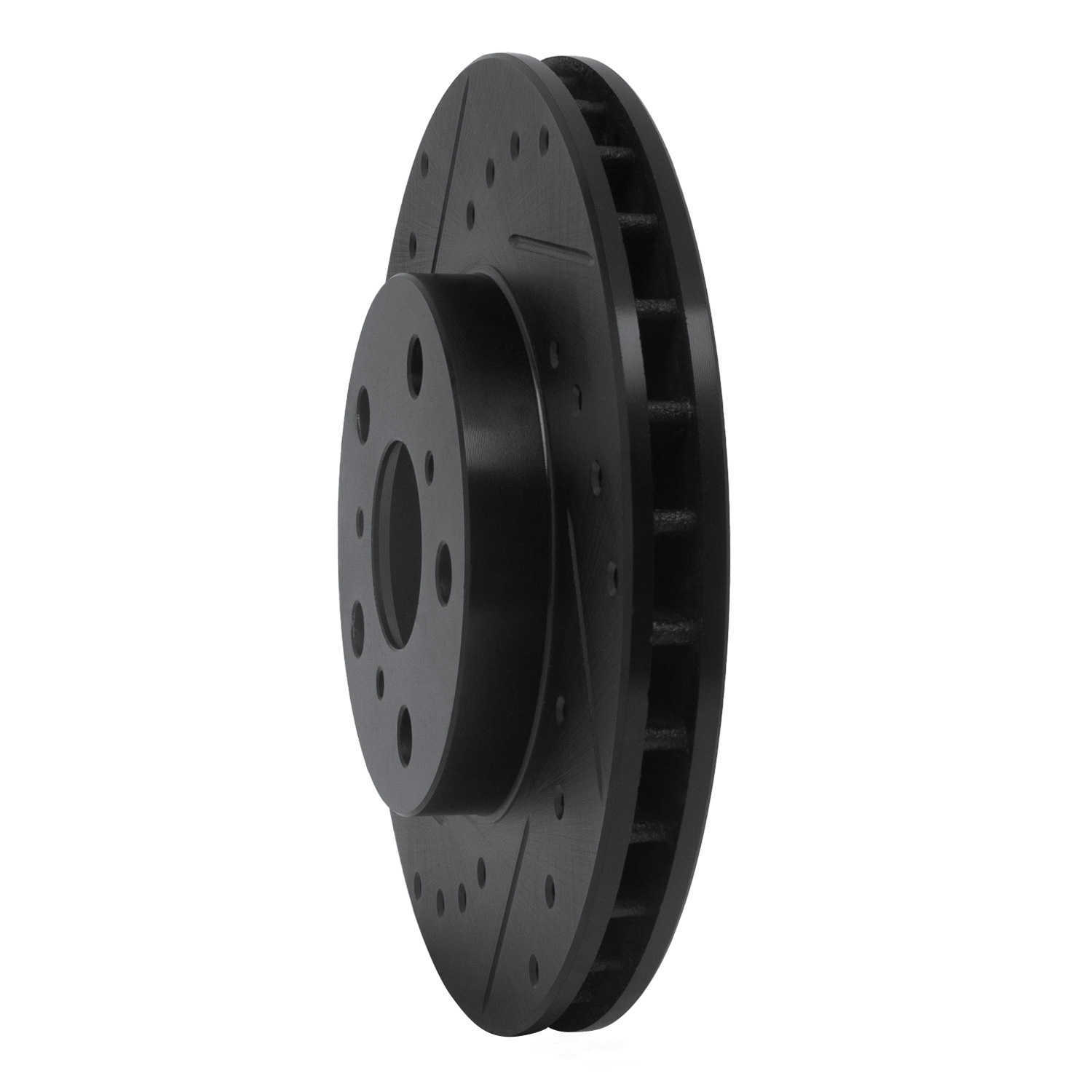 Dynamic Friction Company 633-76041L DFC Brake Rotor - Drilled And Slotted - Black