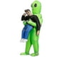 thumbnail image 1 of Green Alien Carrying Human Costume Inflatable Funny Blow Up Suit Cosplay For, 1 of 4