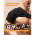 thumbnail image 5 of Lightweight Breathable Shoulder Brace for Frozen Shoulder, Adhesive Capsulitis, Shoulder Compression Sleeve for Preventing Strains and Dislocation, Arm Sling Shoulder Support for Men & Women, Black, 5 of 7