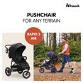 thumbnail image 2 of hauck Stroller Rapid 3 Air Reclining Seat, Compact Fold Stroller with Air Tires, Black, 2 of 12