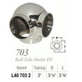 thumbnail image 2 of Lavi 2" Polished Solid Stainless Steel Ball Elbow With Side Outlet, 2 of 4