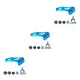 thumbnail image 4 of Soidarity ZTTO soporte de montaje de bicicleta manillar cámara velocímetro reloj ciclo soporte de montaña linterna accesorios de ciclismo azul Type1 NO1, 4 of 6