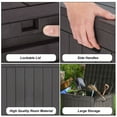 thumbnail image 5 of GIANNA 31 Gallon Resin Deck Box Waterproof, UV Resistant Outdoor Storage Box for Delivery, Patio, Garden,and Porch, 5 of 7