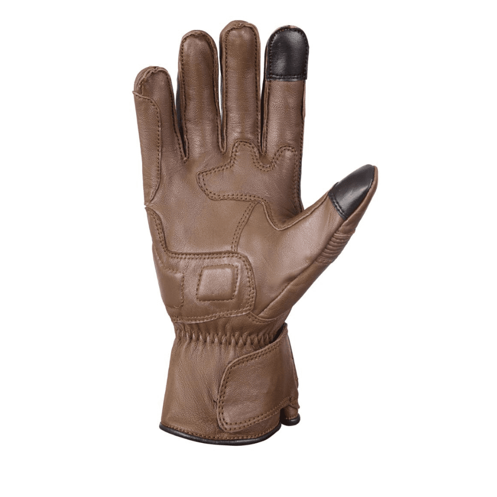 Premium Leather Motorcycle Gloves (Brown) Comfortable Riding Protection, Full Gauntlet with Mobile Touchscreen Fingers With CE Armour Biker Protection