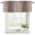 thumbnail image 2 of 2 Panels Brown Ombre Valance for Windows, Farmhouse Brown Gradient Modern Art Light Filtering Kitchen Curtains, Rod Pocket Window Treatment Curtain Valances for Living Room Bedroom, 42"x12", 2 of 9