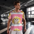 thumbnail image 3 of Wukai A Funny Cat Print Men's Short-Sleeved Mesh T-Shirt,Quick-Dry Short Sleeve Workout T-Shirt-3X-Large, 3 of 8