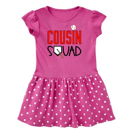 

Inktastic Cousin Squad Baseball and Bat Gift Toddler Girl Dress