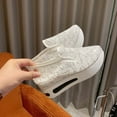 thumbnail image 4 of Luxalzxs Platform Espadrilles Sneakers for Women Girls Flower Embroidered Lace Breathable Mesh Sneakers Canvas Shoes Casual Slip On Walking Shoes Loafers, 4 of 5