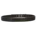 thumbnail image 4 of Snap On Solid Color Punk Rock Star Pyramid Studded Checker Board Leather Belt, 4 of 5