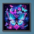 thumbnail image 3 of Pintura de diamante 5D DIY, kit de mariposa con taladro redondo completo, arte de decoración del hogar, 30x30cm, 3 of 9