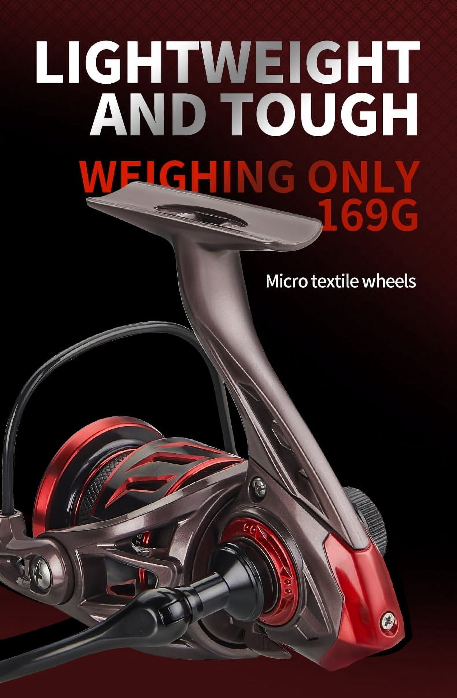 DEUKIO New Innovative Water Resistance Spinning Reel 4+1BB 4.5KG Max Drag Power 5.2:1 Fishing Reel for Freshwater Fishing