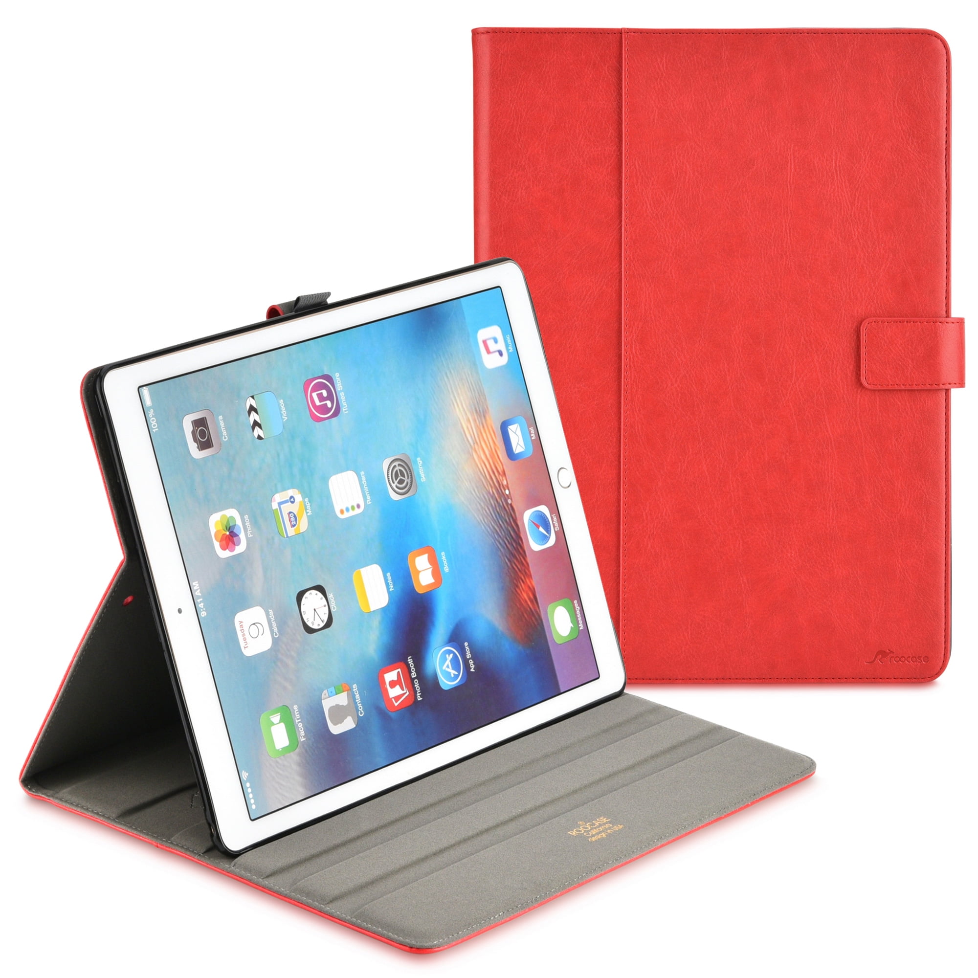 rooCASE iPad Pro 12.9 2017/2015 Case (Old Model), Leather Folio Case