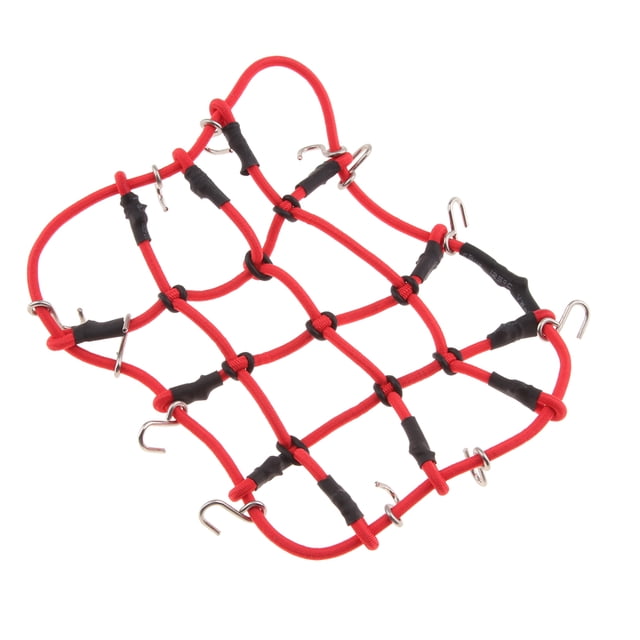 Red Elástica Rack con para 1/8 1/10 RC Rock Crawler Car rojo Sunnimix Escala RC Luggage Net