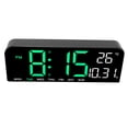 thumbnail image 1 of Digital Alarm Clock, LED Desk Wall Clock with Temp Date Week Display, Support Timing, Electronic Clock Adjustable Brightness for Home Bedroom Office, 1 of 7