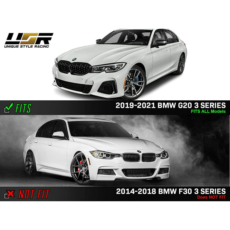 DEPO Front Bumper Side Marker Reflector Light Compatible with 2019-2021 BMW  G20 3 Series 4 Doors Sedan (All Clear White Out Lens) 