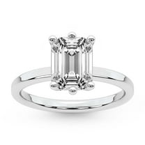 IGI Certified 2 Carat Emerald Shape Lab Grown Diamond Engagement Ring | 14K White Gold |Solitaire Lab Diamond Ring | FG-VS1-VS2 Quality Friendly Diamonds