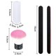 thumbnail image 2 of Lima de uñas Sporgo, 10 piezas, limas de uñas profesionales negras 100/180, limas de uñas desechables de doble punta, limas de uñas de color rosa central para uñas de gel (negro1) Xemadio JPXSD-42, 2 of 8