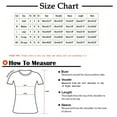 thumbnail image 3 of Homenesgenics Womens Tops under $5 Women's Fashion Summer Round Neck Drop Sleeves Leisure Short Sleeve Printing Tops, 3 of 7