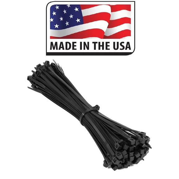 (100) Heavy Duty 14" 120 Pound Cable Zip Tie Down Strap Wire Nylon Wrap Black