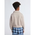 thumbnail image 3 of Weekend Academy Boys Fleece Quarter Zip Sweatshirt, Sizes 4-18, 3 of 4
