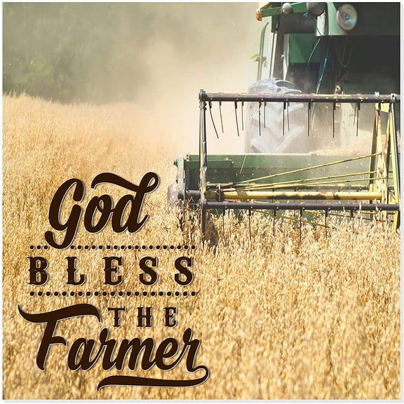 God Bless The Farmer Wall Sign 12x12