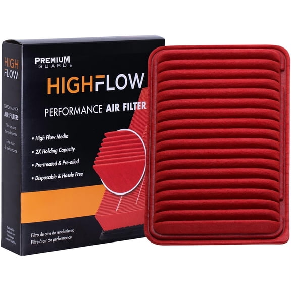 HIGHFLOW High Performance, Pre-Oiled Disposable Engine Air Filter PA5432X | Fits 2002-2011 Toyota Camry, 2008-2013 Highlander, 2004-2006 Sienna, 2007-2009 Lexus RX350, 2004-2006 RX330